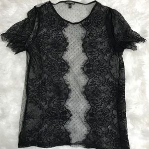 Express lace see through top